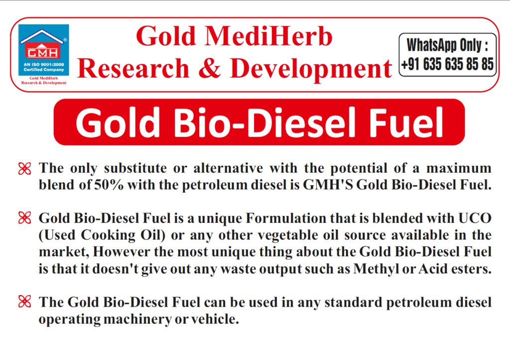 Gold Bio-Diesel Fuel